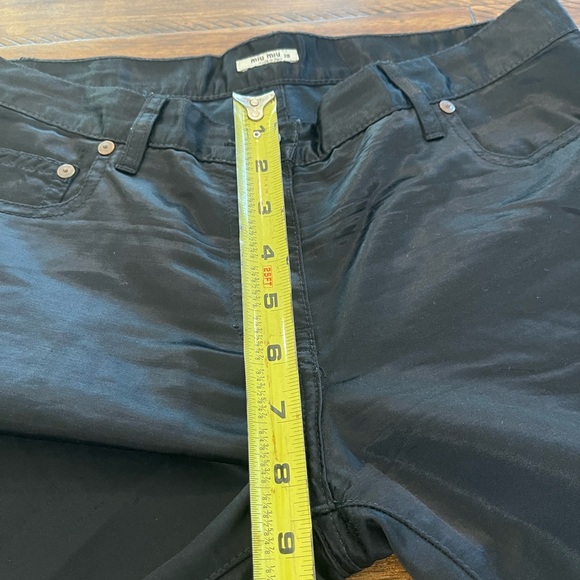 Miu Miu Made in Italy Raso Viscosa Black Dressy Trousers Pants straight leg 28 - Picture 12 of 16